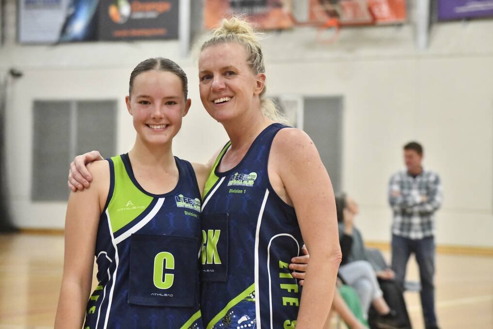 Marley and Mardi Aplin shared a division one court for the first time in round one. Picture by Jude Keogh
