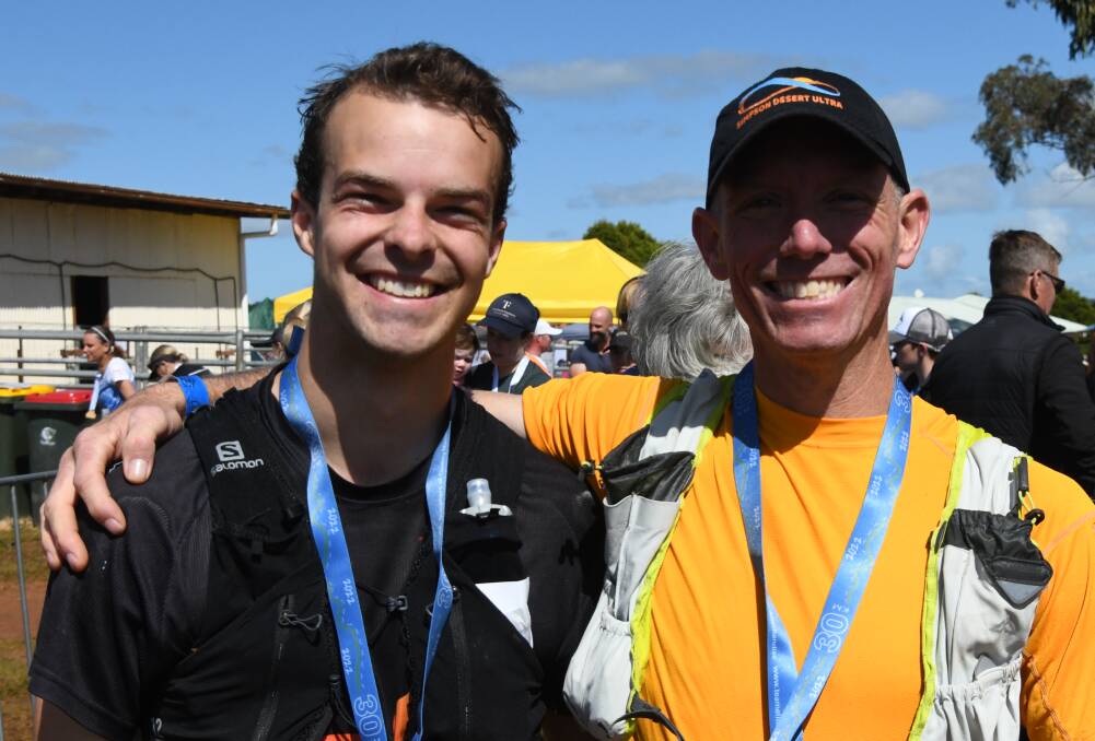 Blue Mountains duo Paddy Trihey and Shane Hutton after the 2022 race. Picture by Lachlan Harper
