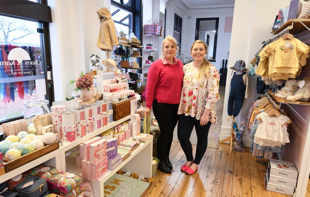 Mother and daughter duo of Orange's Chaos & Karma boutique, Helen McBurnie and Jordan Garlick are fed up with thieves ransacking their family-owned business. Picture by Jude Keogh.