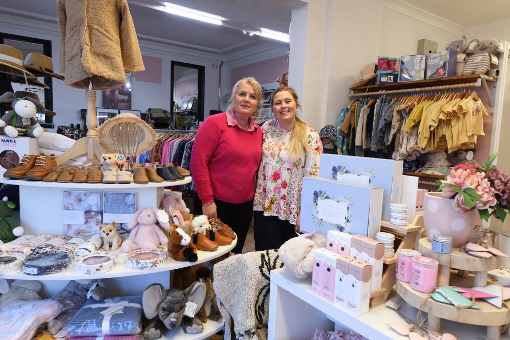Mother and daughter duo, Helen McBurnie and Jordan Garlick at their Chaos & Karma boutique on Summer Street in Orange. Picture by Jude Keogh.