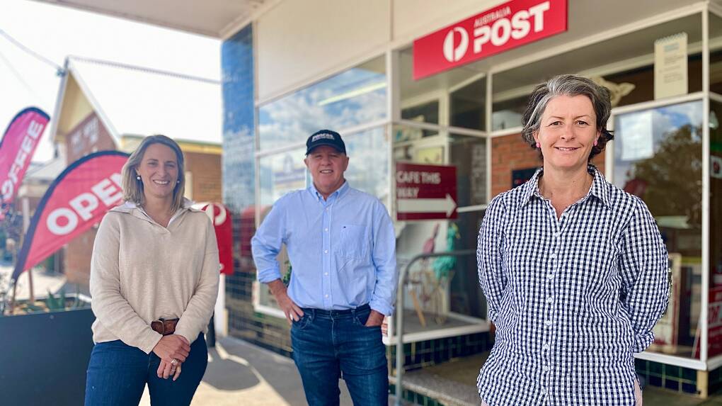 Sarah Haynes, Phil Dodds and Bron Flick are just a few of the Cumnock General Store Committee members 'determined' to facilitate the buy-back of the store. Picture by Emily Gobourg.