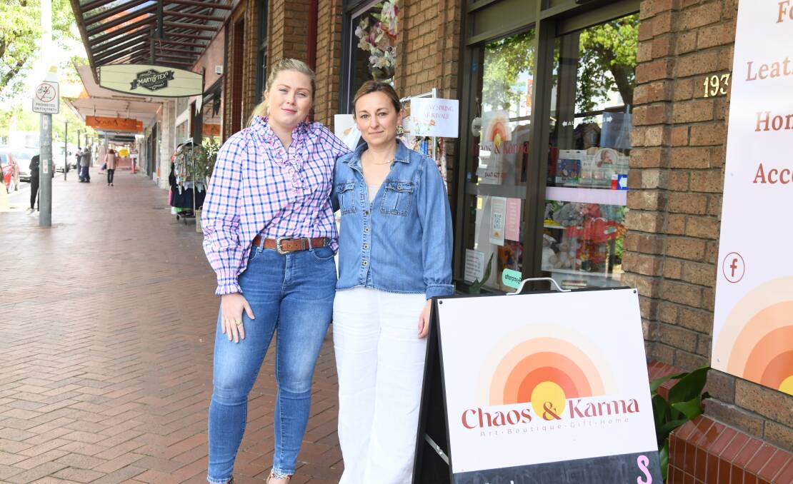 Jordan Garlick, co-owner of Orange's Chaos & Karma boutique, with Kristen Plant of Mary & Tex, have been inundated with shoplifting incidents in their Summer Street stores. Picture by Jude Keogh.