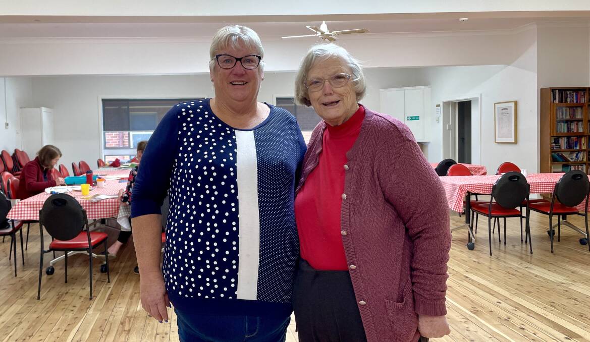 Seniors Village Hub steering committee member in Orange, Michelle Stevenson with program participant, Mary J Butler. Picture by Emily Gobourg.
