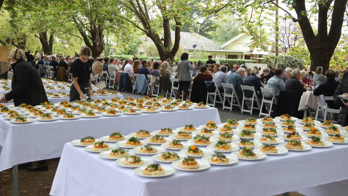 Pictures from the 2023 Sampson Street Long Lunch, which is usually held outdoors. Picture by Carla Freedman.