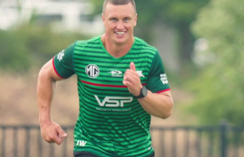 Jack Wighton all smiles at Souths training. Picture South Sydney Rabbitohs
