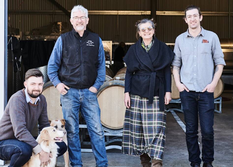 The Svenson family, Ben, Charlie, Loretta, and Mitch of De Salis wines. Picture supplied 