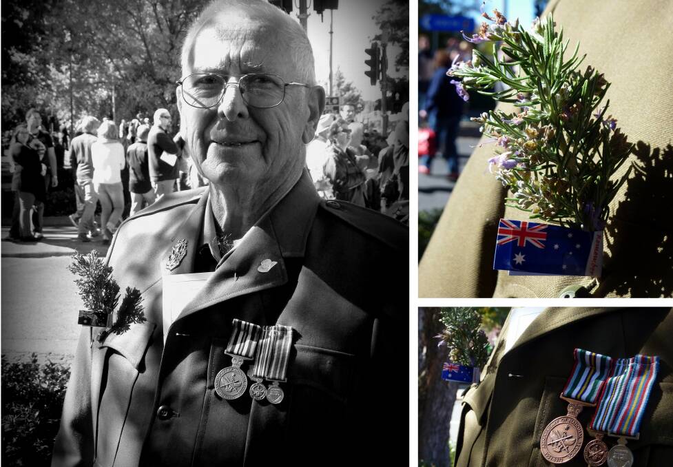 DO YOU KNOW THIS MAN?: Scott Mordecai took these photos at Orange's Anzac Day march in 2013 and would like to find the veteran featured. Photos: CONTRIBUTED