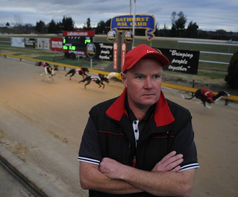 INDUSTRY FAITHFUL: Orange resident and track manager at Bathurst Greyhound Racing Club Jason Lyne says the premier has got it wrong when it comes to data supporting a ban on racing. Photo: Photo: CHRIS SEABROOK 071816cdogs3