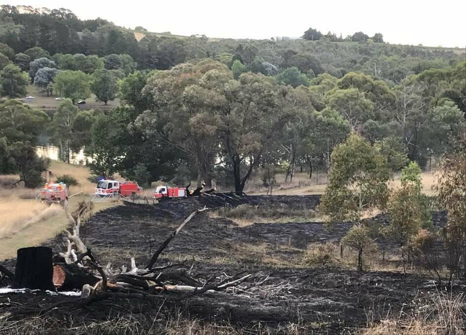 CLOSE ONE: The fire in that broke out just one week after the Mount Canobolas blaze. Photo: CANOBOLAS ZONE RFS/FACEBOOK