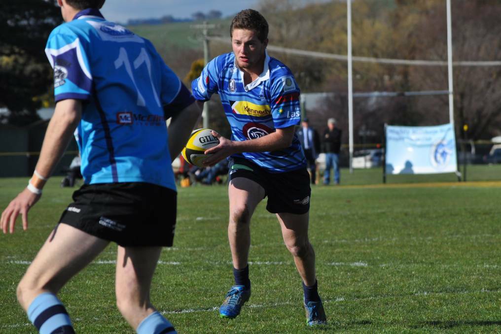 IN HOSPITAL: Josh Farr, one of the young men injured in Sunday's horror highway crash, pictured in action for the Blayney Rams. Photo: NICK McGRATH