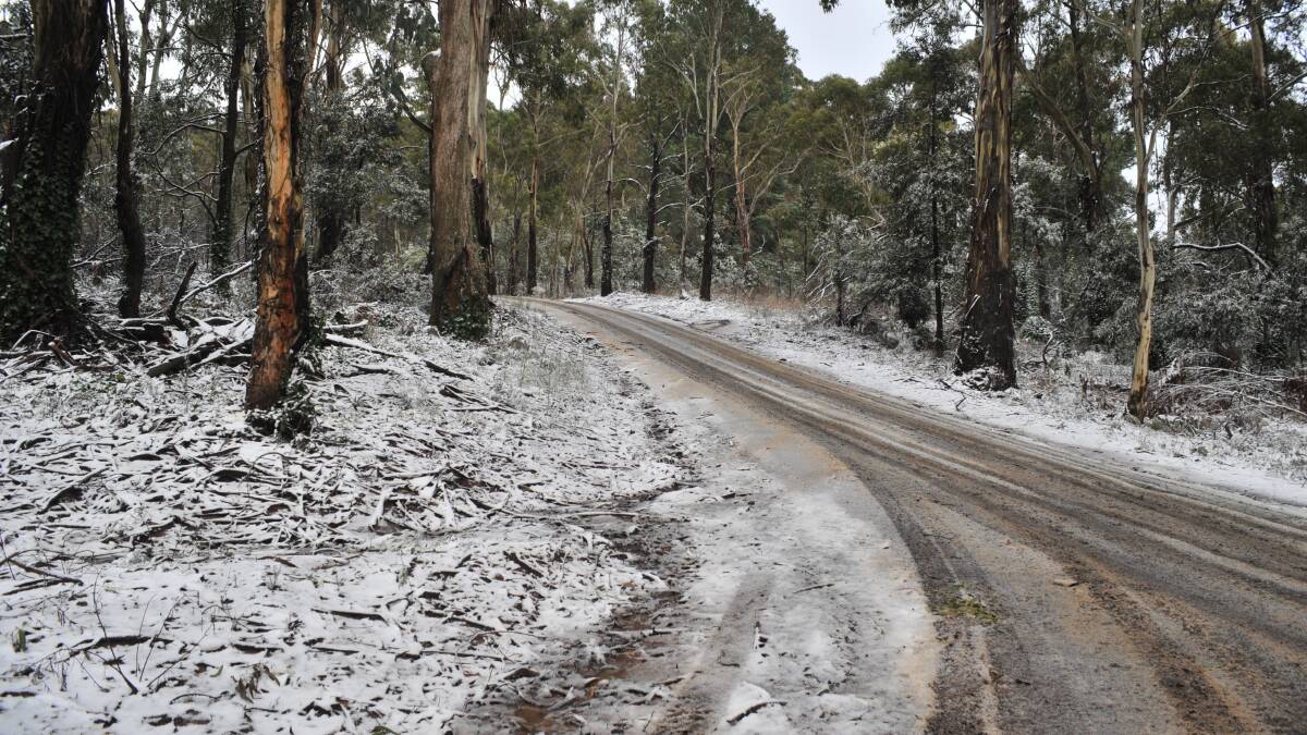 WINTER BLAST: The snow and wind which hit town on Friday afternoon played havoc with the city's power supplies. Photo: JUDE KEOGH