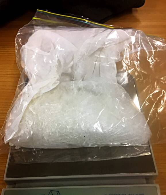 SEIZED: NSW Traffic and Highway Patrol police officers found this bag of drugs after stopping a car on the Northern Distributor Road for a random breath test.