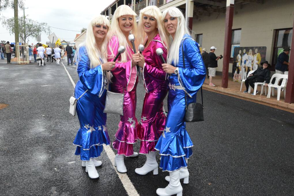 DANCING QUEENS: Jayne Crew, Alison Ward, Merrilee Morgan and Rachel Baird won Best of the Best in the Fashions of the Festival competition. Photo: CHRISTINE SPEELMAN