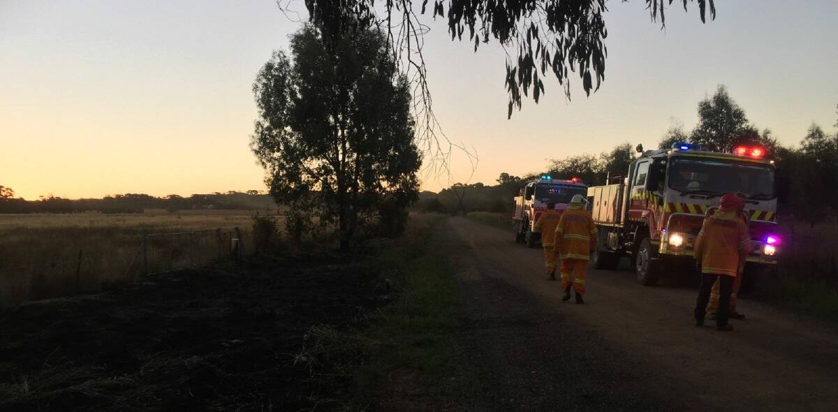 QUICK RESPONSE: Firefighters from Springside and Spring Hill RFS brigades attended fires which were started in Selwood Lane. Photo: PETER JARICK/FACEBOOK