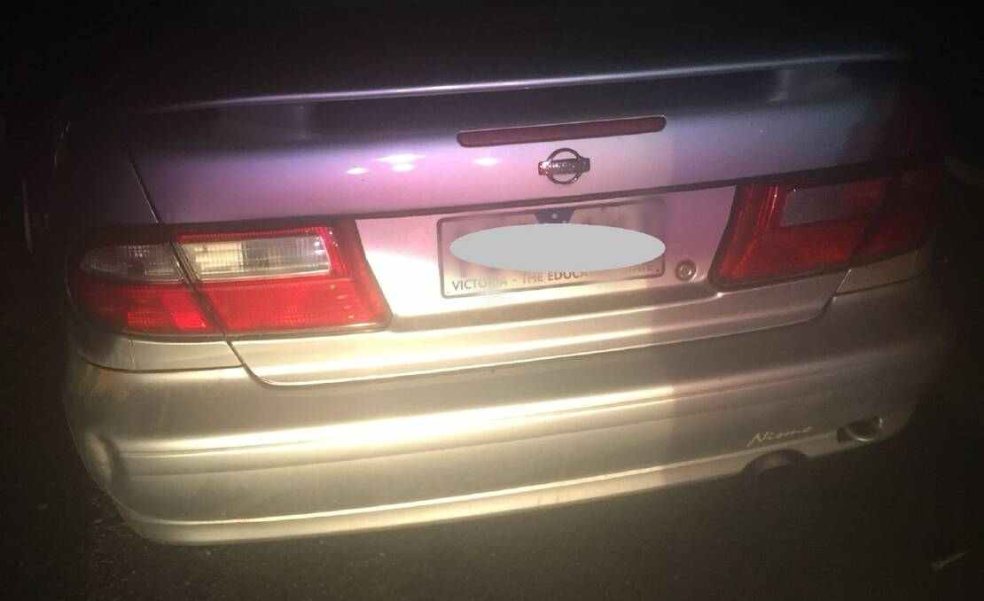 STOPPED: The vehicle, which has Victorian number plates, was stopped in the early hours of Tuesday morning. Photos: NSW POLICE
