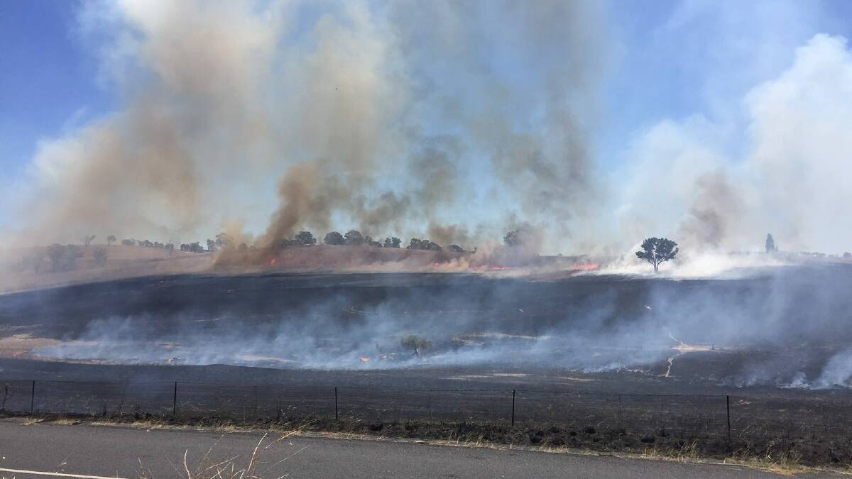 RAVAGED: NSW Rural Fire Service crews brought Friday's fire at Georges Plains under control. There were no major blazes closer to Orange over the weekend. Photo: NSW RFS