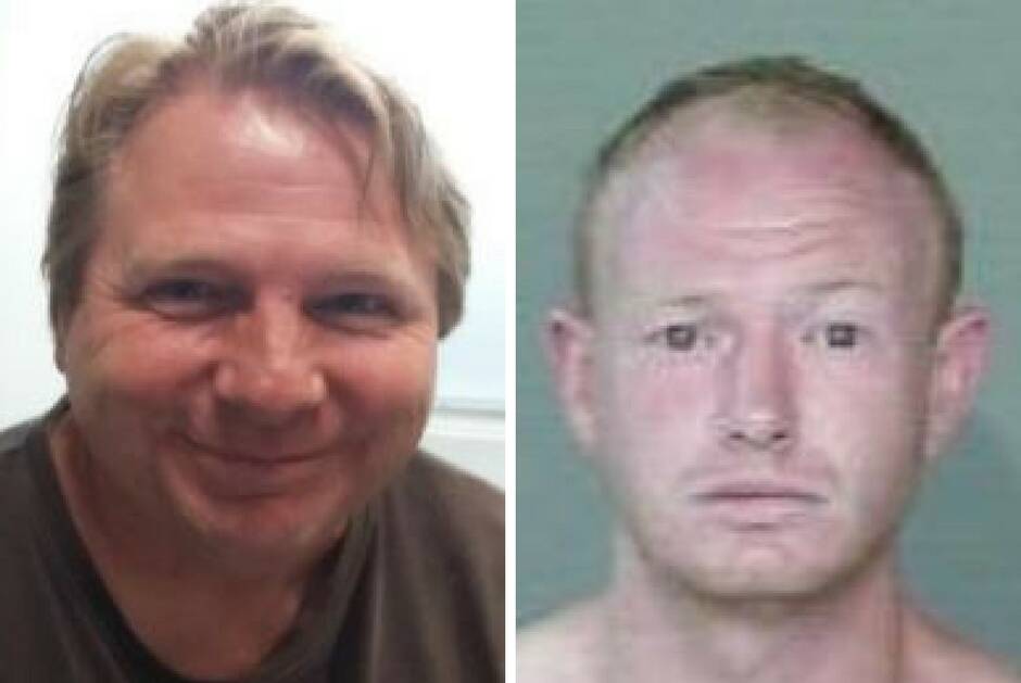 WANTED: Jason Hassall (left) and Adam Moorby.