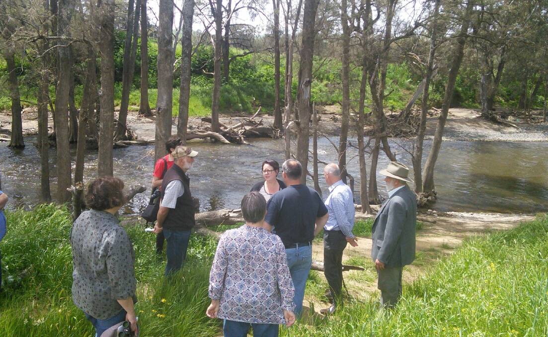 GATHERING:Belubula River Alliance representatives meet near Cliefden Caves, near the Belubula River. Photo: CONTRIBUTED