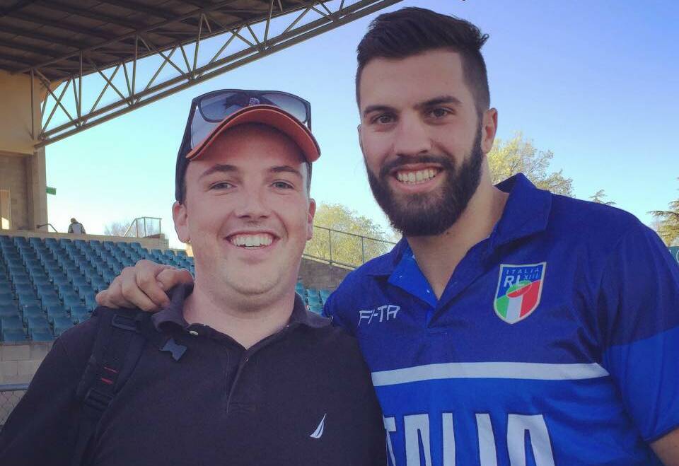 BEFORE: Nick with James Tedesco in happier times. Photo: FACEBOOK