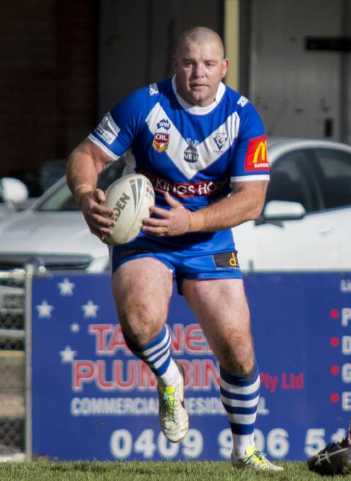 IN BLUE AND WHITE: Former NRL star Mark O'Meley On Saturday.