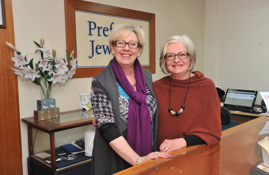 CLOSING: Preferred Jewellers manager Sharon Straney and co-owner Shirley Dawson will say farewell on July 8. Photo: JUDE KEOGH 0703jkjeweler2