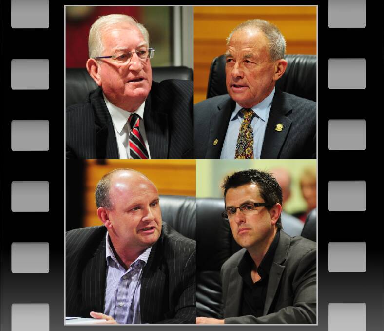 STARRING ROLES?: (clockwise from top left) Orange City Councillors John Davis, Russell Turner, Ash Brown and Jason Hamling.