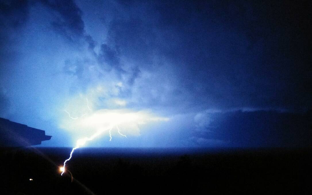 THUNDERSTRUCK: Lightning hit Orange around 9pm on Sunday. Photo: ASHLEIGH RACHAELXO