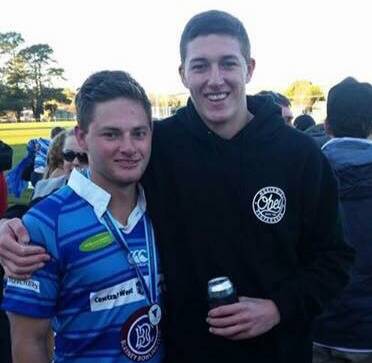INJURED: Josh Farr (left), pictured with his brother Lachie, was injured in Sunday's crash