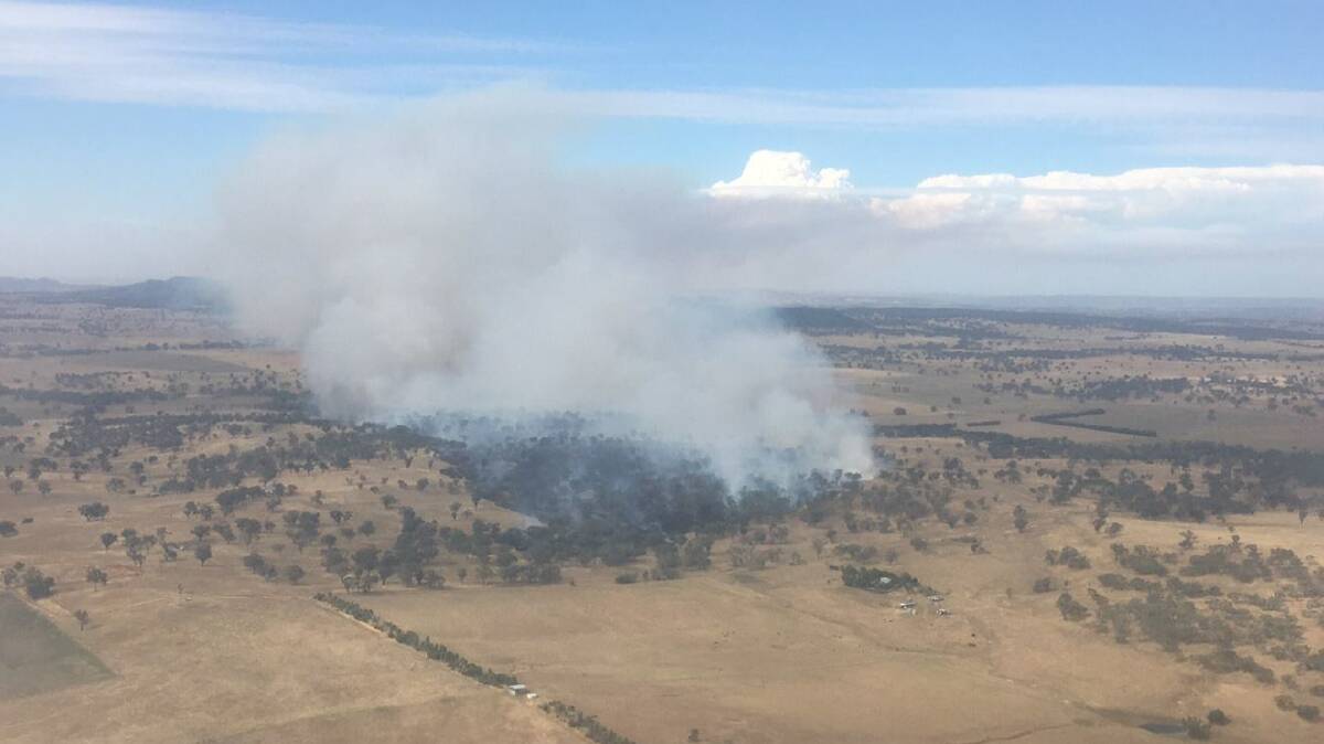 UNDER CONTROL: The fire near Avondale Road, Cumnock, which NSW RFS crews brought under control in three hours on Sunday evening. Photo: NSW RFS