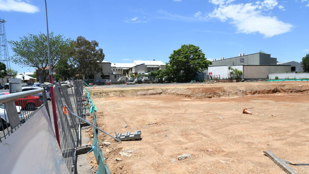 DEMO DONE: The former Central Western Daily site is flat and ready for construction. Photo: JUDE KEOGH 1214jkoldcwd1