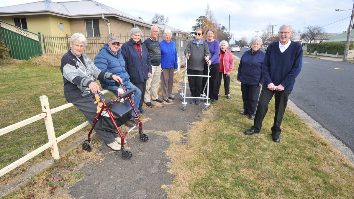 FIX OUR PATH: Margaret Hird, Bryan Nell, Betty McDonald, Maurice and Valmai Naveau, Andrew and Thelma Gray, Maryanne Koops, Betty Rowney and George Jack.