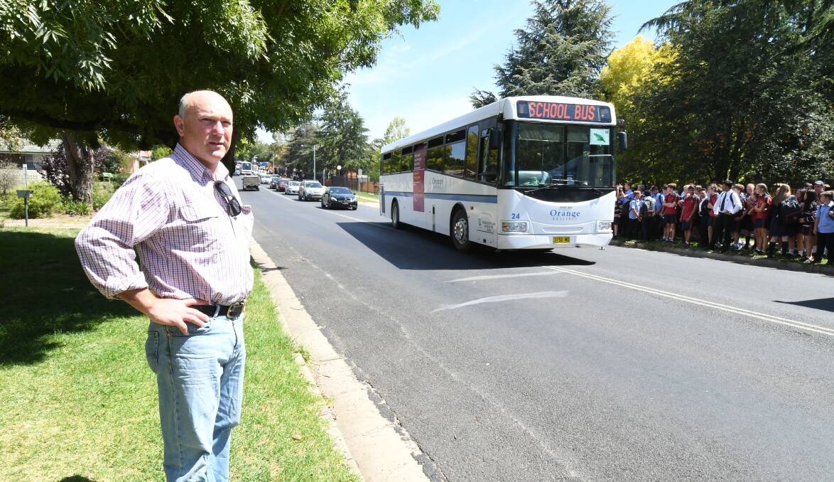 CROSSING CHAOS: Councillor Scott Munro remains undeterred after Orange City Council did not support traffic lights outside James Sheahan Catholic High School. Photo: JUDE KEOGH