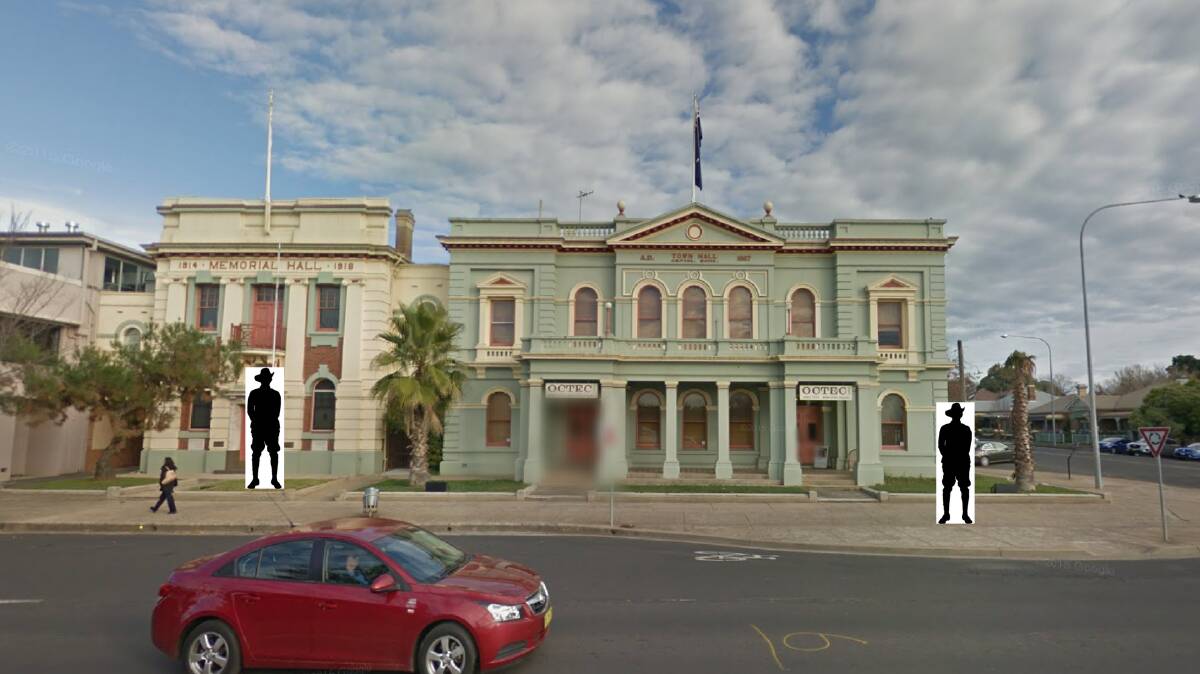 JUST METRES AWAY: The RSL's proposal on the left and the council's on the right.