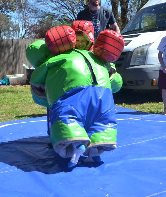 IN THE RING: 'Spiderman' Cody Power takes on 'Hulk' brother Jack.