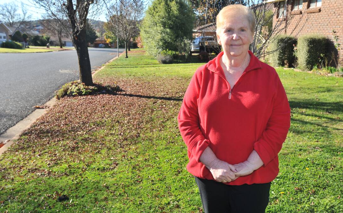 TIME FOR CHANGE: Beryl Hevers wants a footpath in Annis Avenue. Photo: JUDE KEOGH 0525jkpath1