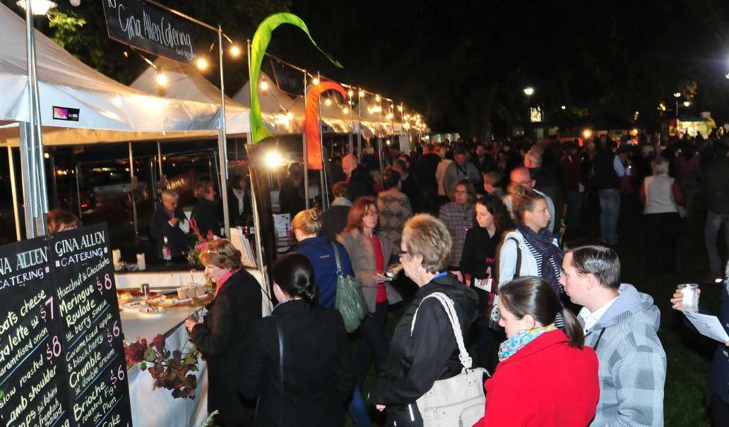 HEY BIG SPENDERS: Tourists have flocked to tourism events including the Orange FOOD Week night markets.