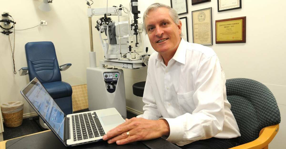 EYES ON THE PRIZE: Nick Hansen at Hansen Optometrists in Summer Street which has a family heritage dating back 135 years in Orange. 