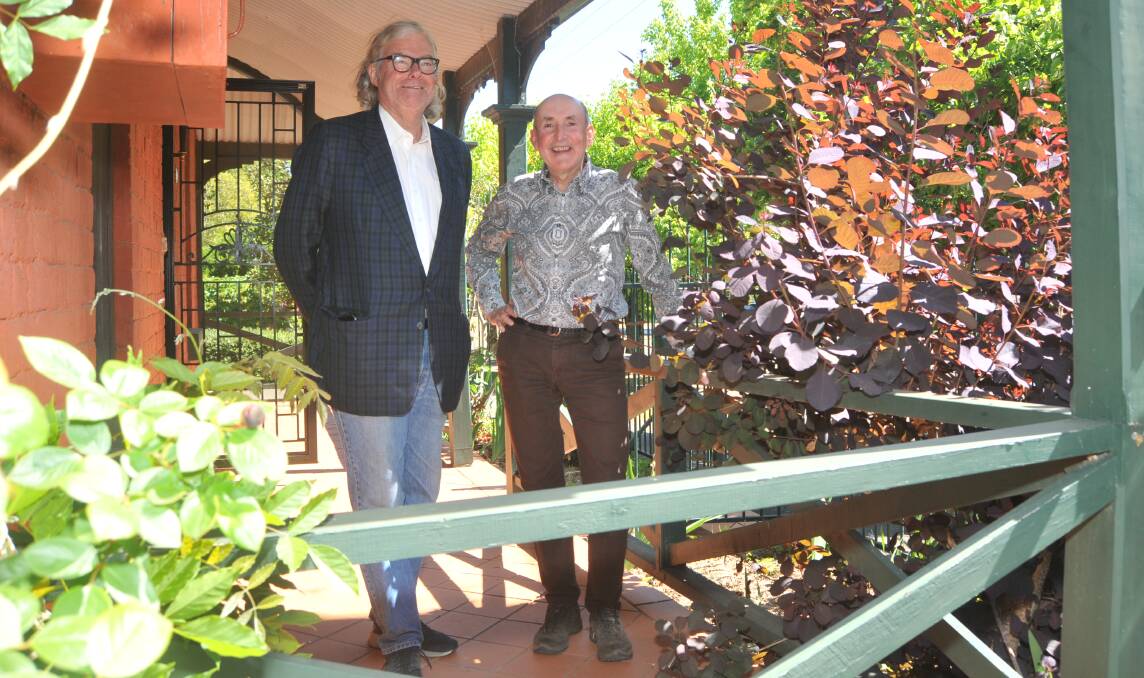 AWAY STAY: Airbnb host Jeffery Chapman with Orange Region Tourism interim executive officer Justin Byrne. Photo: JUDE KEOGH 1109jkair1