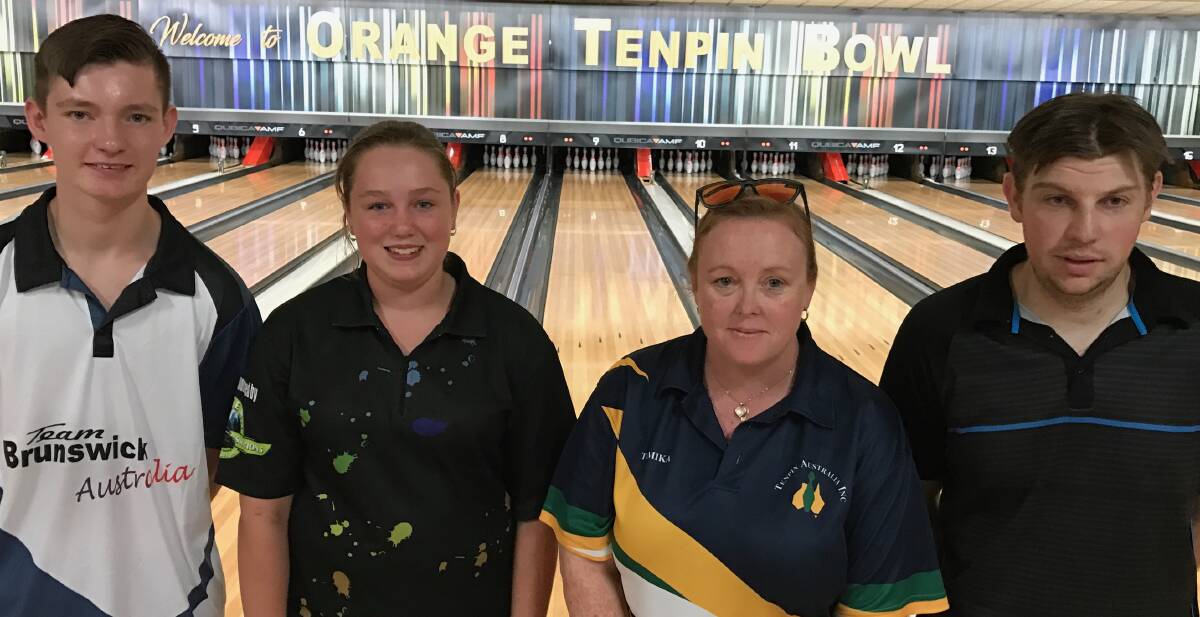 WINNING SMILES: The 2017 NSW Country Masters champions Kallan Strong, Micaylah Downey, Tamika Spooner and Nathaniel Mason at the Orange Tenpin Bowl. Photo: Supplied