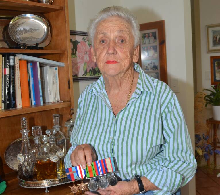 HONOURED: Pauline Jenkins with her husband Alex's medals. Photo: DAVID FITZSIMONS