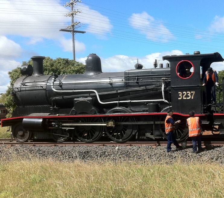 STEAMED UP: Locomotive 3237 will be one of two historic steam engines to be housed in Orange.