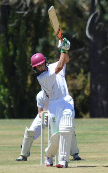 BIG HIT: Newington College's Stefano Ohavio is among around 380 cricketers visiting Orange for junior carnivals in the past two weeks. Photo: MATT FINDLAY 
