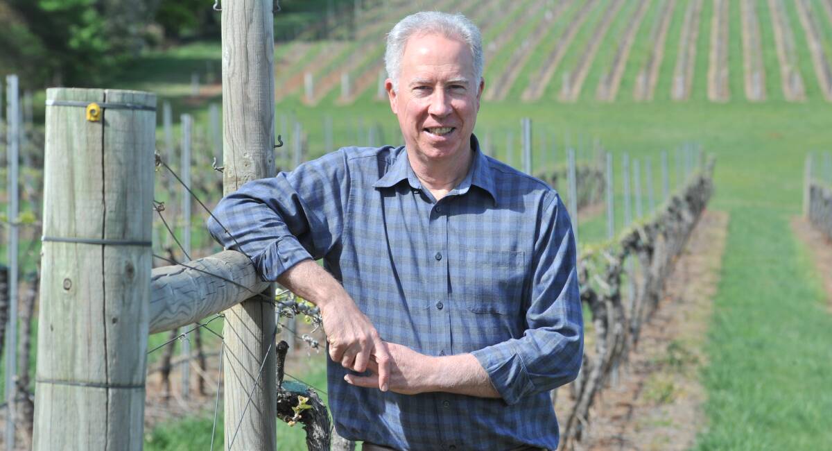 GOOD MOVE: Colmar Estate co-owner Bill Shrapnel has had a varied career but following his dream has proved a winner. Photo: JUDE KEOGH 1017jklovework1