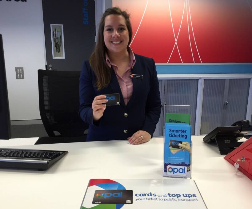 TICKET TO RIDE: Edana Crombie, a customer service representative at the Service NSW centre that is now selling Opal public transport cards in Orange. Photo: DAVID FITZSIMONS