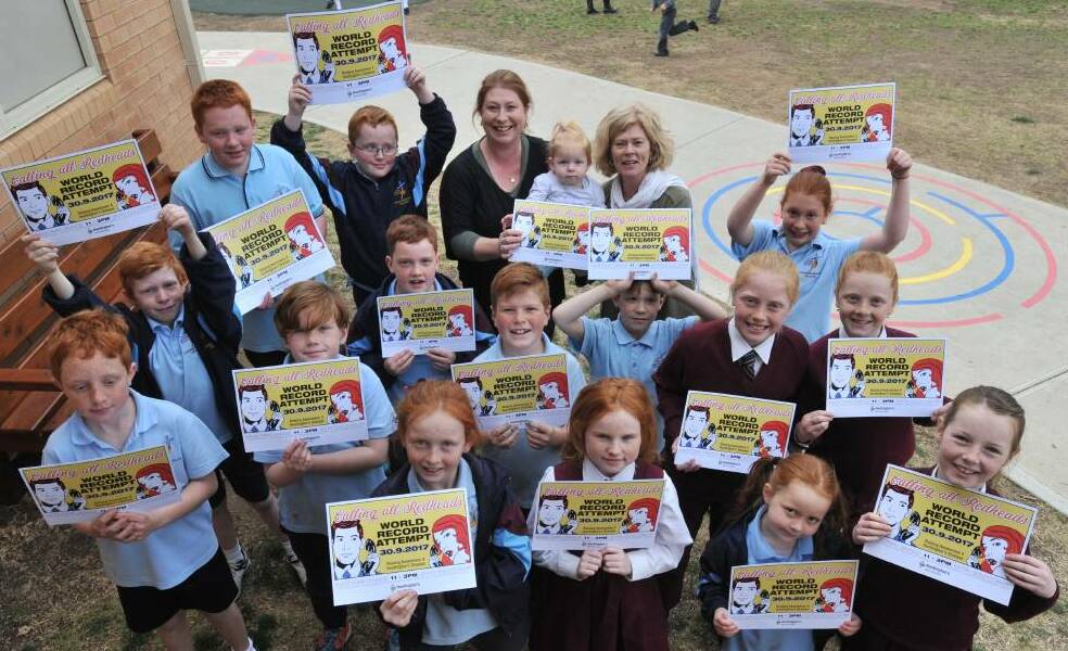 SHOW YOUR SUPPORT: Catherine McAuley's redheaded students are behind the festival. Photo: JUDE KEOGH 