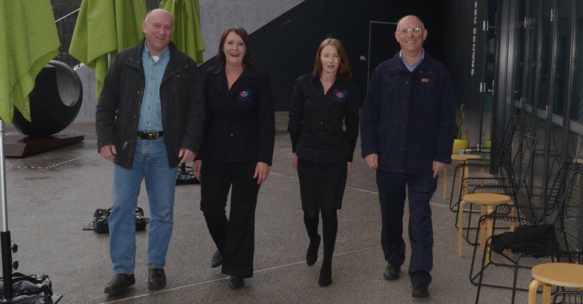 NEW FOCUS: Election candidate Cr Scott Munro with running mates Karlie Irwin, Mel Flannery and Jason Vials. Two others, Tracy Wilkinson and Robyn Chapman, were unable to attend. Photo: DAVID FITZSIMONS 0818dfmunro3