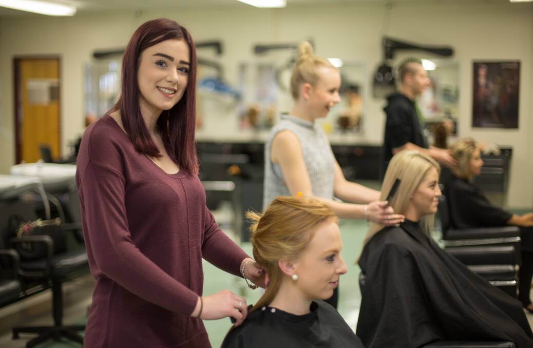 TRAINING: 2017 TAFE Orange hairdressing student Georgia Rowley. Photo: Supplied