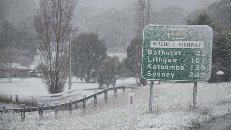 LAST YEAR: In case you'd forgotten what winter looks like, this was the snowy situation near Orange a year ago.