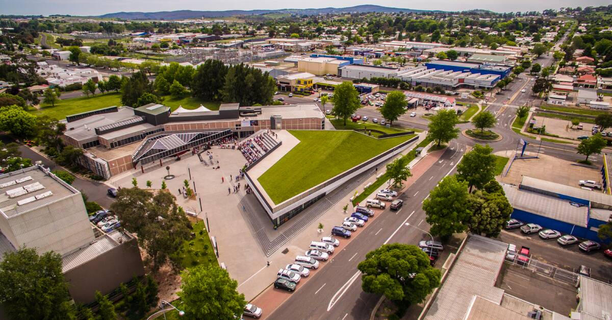 LOOKING GOOD: An aerial view of the civic precinct which has now won two Sulman Medals for public architecture. Photo: Supplied