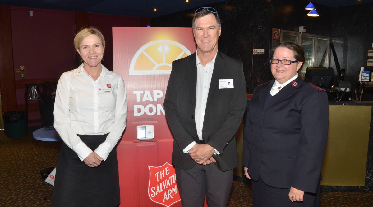 GIVE GENEROUSLY: Catherine Hindle, Andrew Dunkley and Meghan Gallagher at the Orange launch of this weekend's Salvation Army Red Shield appeal to raise funds to help needy people. Photo: EMILY BENNETT